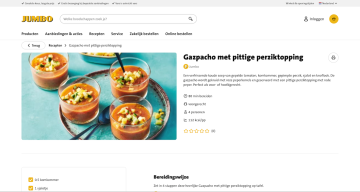 Screenshot gazpacho met pittige perziktopping