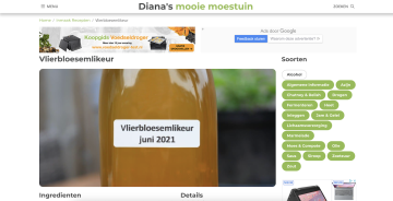 Screenshot vlierbloesemlikeur recept