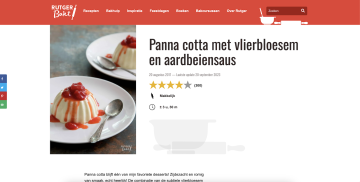 Screenshot recept panna cotta met vlierbes