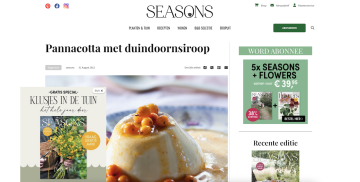 Screenshot recept pannacotta met duindoornsiroop