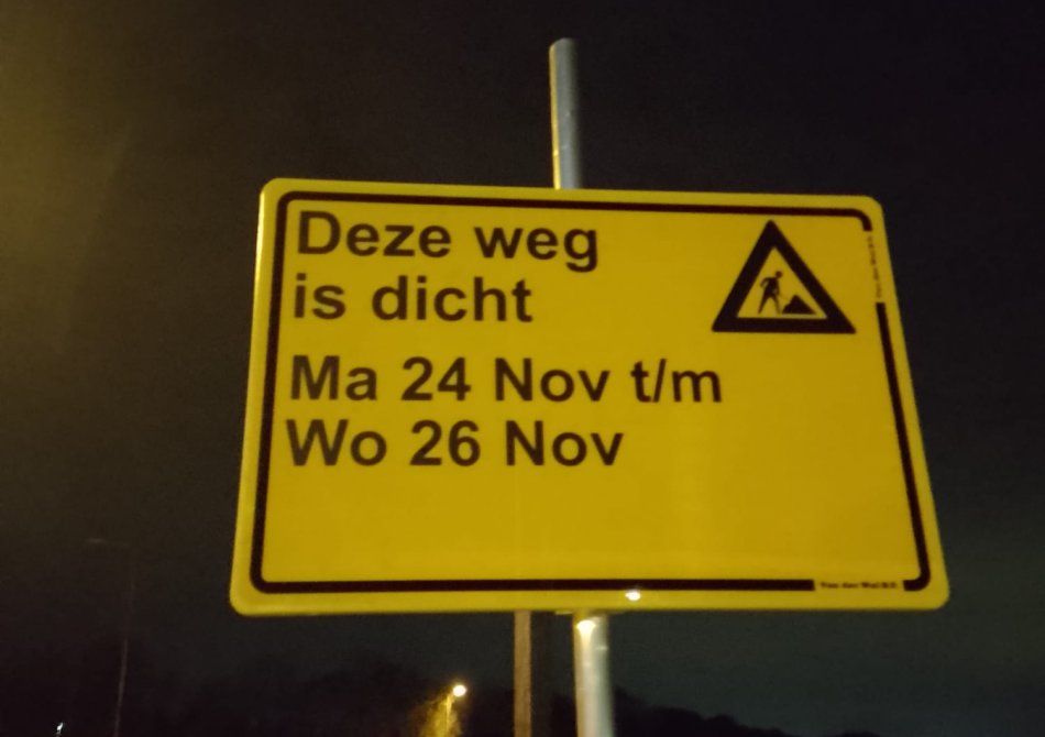 Boskoopseweg afgesloten, onze winkel is bereikbaar