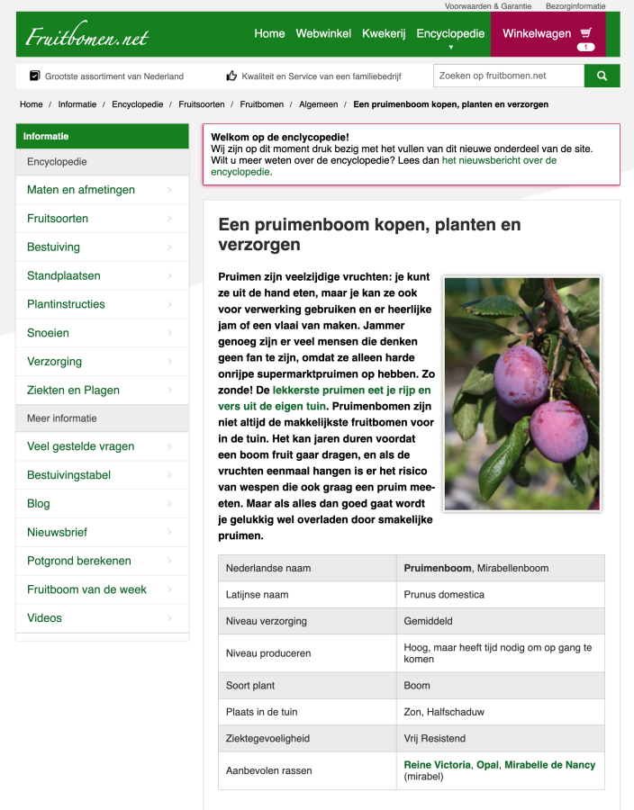 Fruittuin encyclopedie