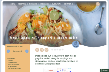 Screenshot recept venkelsalade met hazelnoten