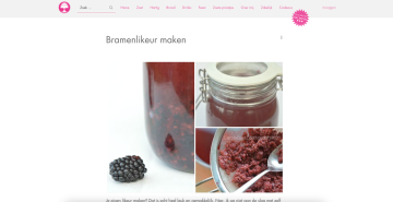 Screenshot recept voor bramenlikeur