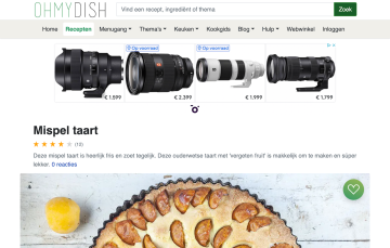 Screenshot recept mispel taart