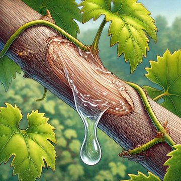 AI gegenereerde illustratie van een bloedende druif