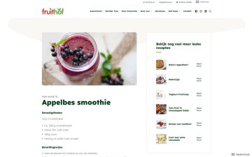 Appelbes smoothy recept screenshot