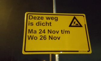 Boskoopseweg afgesloten, onze winkel is bereikbaar